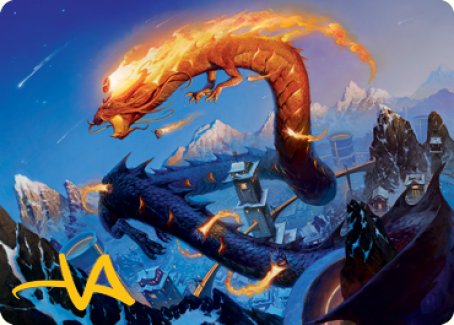 Atsushi, the Blazing Sky 1 Art Card (Gold-Stamped Signature) [Kamigawa: Neon Dynasty Art Series] | RetroPlay Games