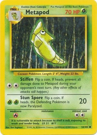 Metapod (54/102) [Base Set Unlimited] | RetroPlay Games