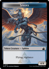 Bird // Sphinx Double-Sided Token [Ravnica Remastered Tokens] | RetroPlay Games