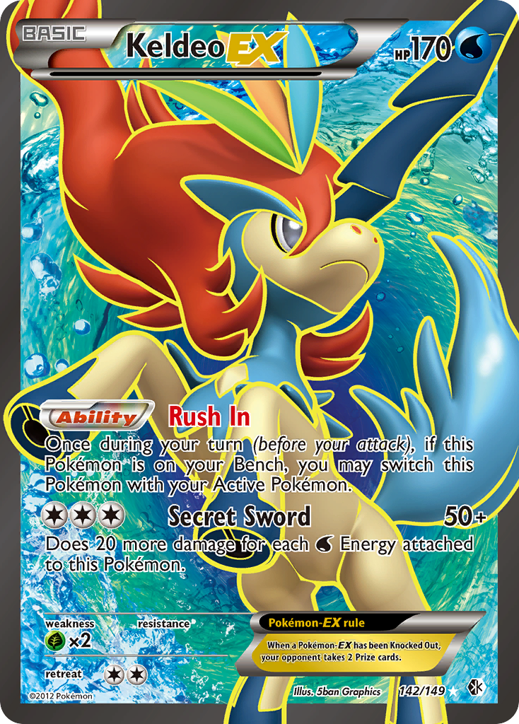 Keldeo EX (142/149) [Black & White: Boundaries Crossed] | RetroPlay Games