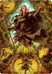 Nissa of Shadowed Boughs 2 Art Card [Zendikar Rising Art Series] | RetroPlay Games