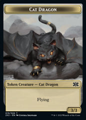 Cat Dragon // Spirit Double-sided Token [Double Masters 2022 Tokens] | RetroPlay Games