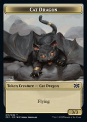 Cat Dragon // Soldier Double-sided Token [Double Masters 2022 Tokens] | RetroPlay Games
