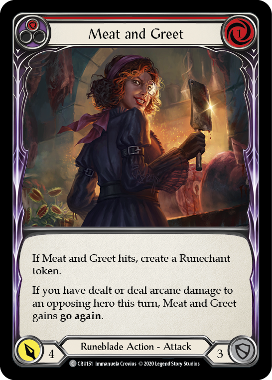 Meat and Greet (Red) [CRU151] (Crucible of War)  1st Edition Rainbow Foil | RetroPlay Games