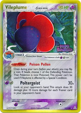 Vileplume (17/110) (Delta Species) (Stamped) [EX: Holon Phantoms] | RetroPlay Games