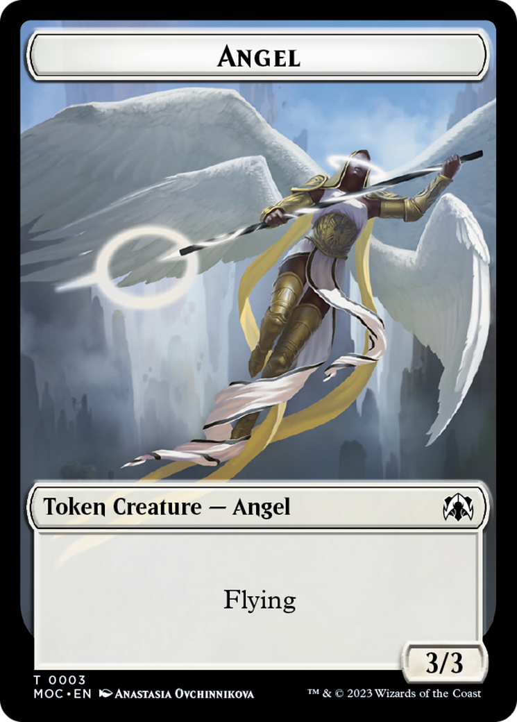 Angel (3) // Demon Double-Sided Token [March of the Machine Commander Tokens] | RetroPlay Games