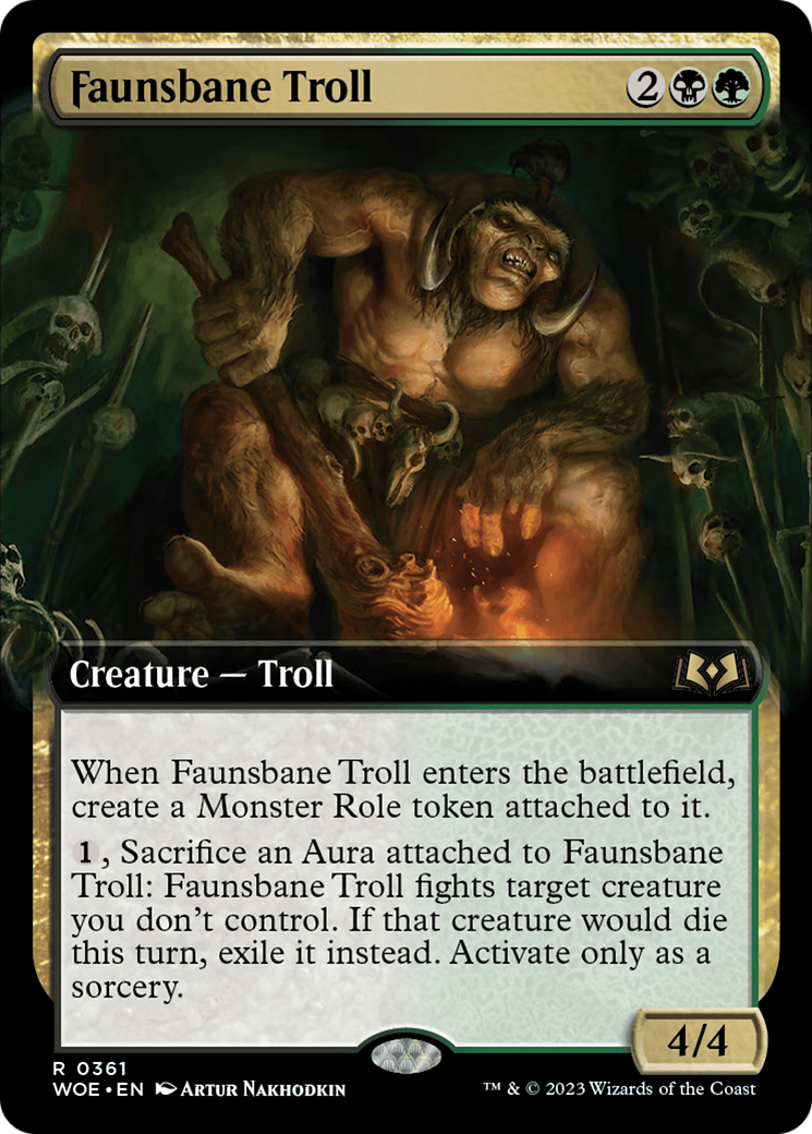 Faunsbane Troll (Extended Art) [Wilds of Eldraine] | RetroPlay Games