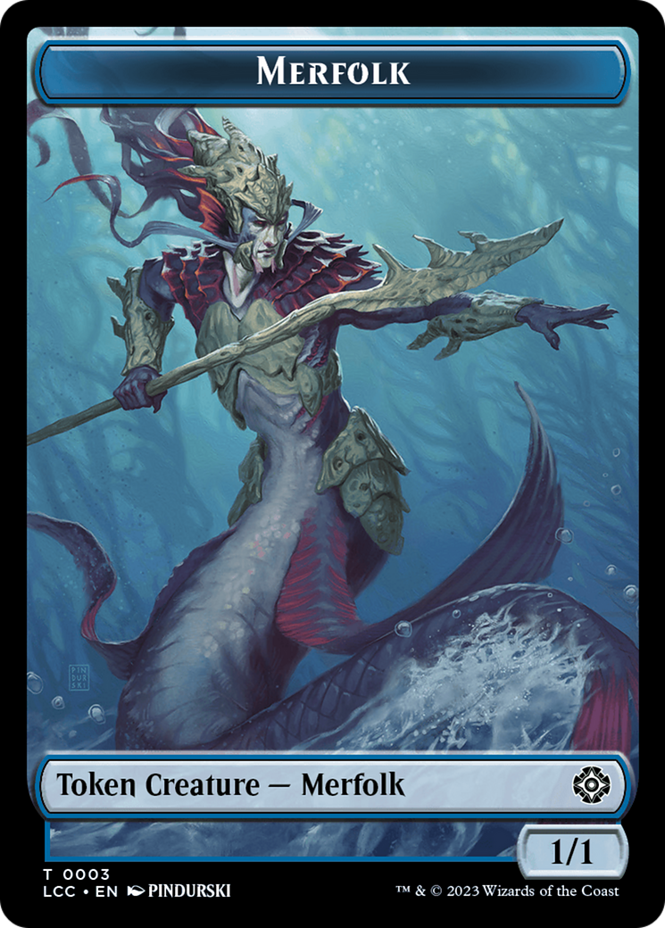 Bird // Merfolk (0003) Double-Sided Token [The Lost Caverns of Ixalan Commander Tokens] | RetroPlay Games