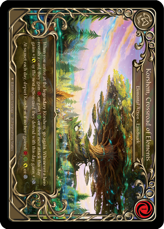 Korshem, Crossroad of Elements [ELE000] (Tales of Aria)  1st Edition Cold Foil | RetroPlay Games