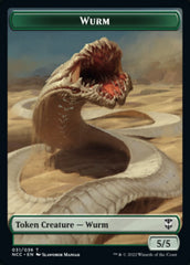 Elf Warrior // Wurm Double-sided Token [Streets of New Capenna Commander Tokens] | RetroPlay Games