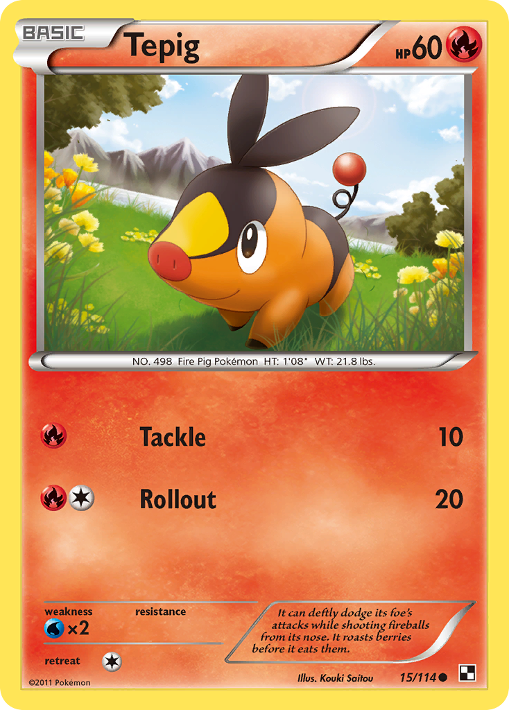 Tepig (15/114) [Black & White: Base Set] | RetroPlay Games