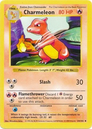 Charmeleon (24/102) [Base Set Shadowless Unlimited] | RetroPlay Games