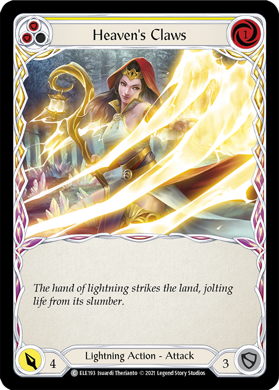 Heaven's Claws (Yellow) [ELE193] (Tales of Aria)  1st Edition Rainbow Foil | RetroPlay Games