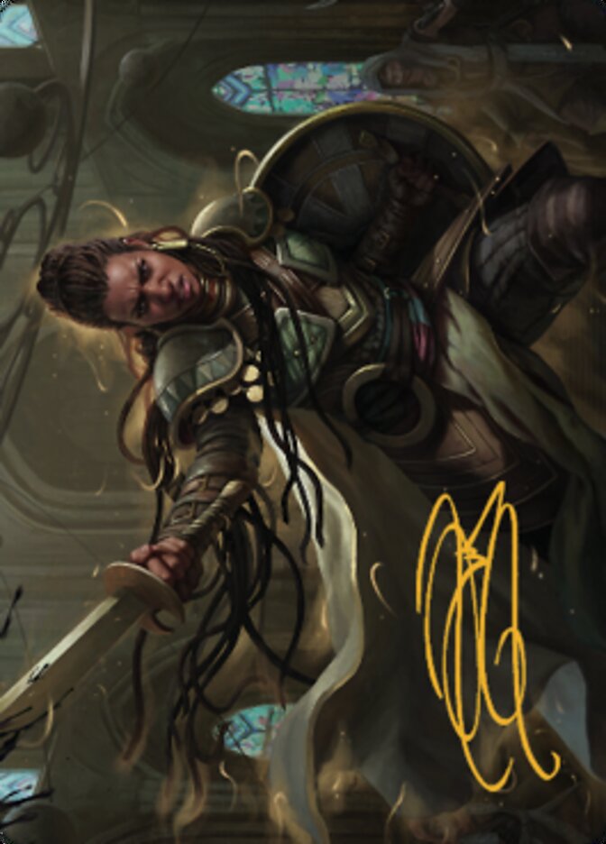 Shanna, Purifying Blade Art Card 1 (Gold-Stamped Signature) [Dominaria United Art Series] | RetroPlay Games