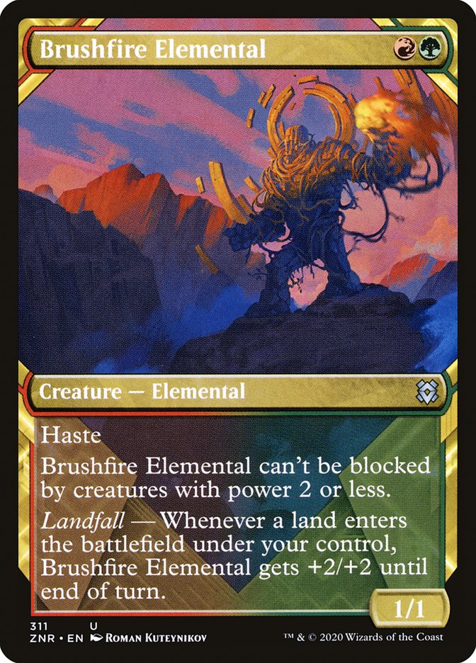 Brushfire Elemental (Showcase) [Zendikar Rising] | RetroPlay Games