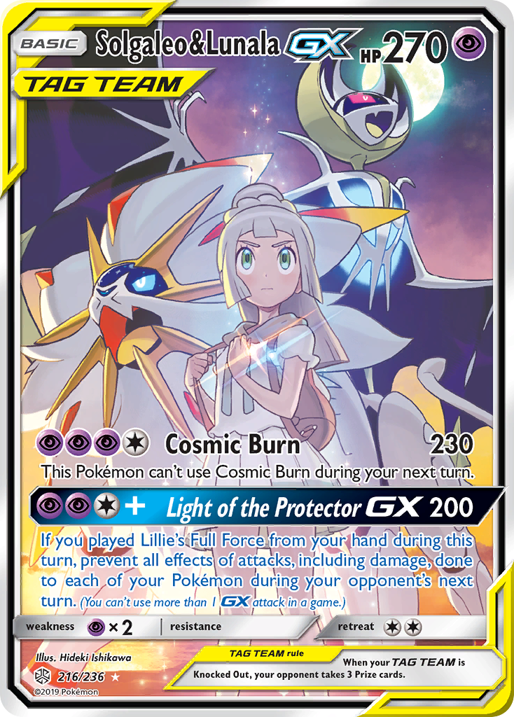 Solgaleo & Lunala GX (216/236) [Sun & Moon: Cosmic Eclipse] | RetroPlay Games