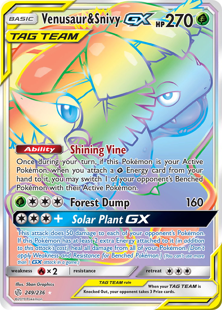 Venusaur & Snivy GX (249/236) [Sun & Moon: Cosmic Eclipse] | RetroPlay Games