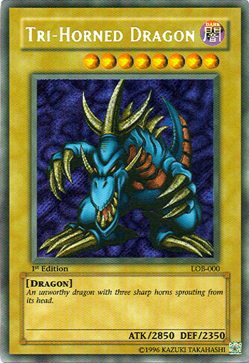 Tri-Horned Dragon [LOB-000] Secret Rare | RetroPlay Games