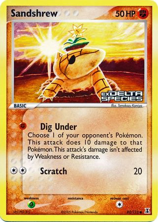 Sandshrew (82/113) (Stamped) [EX: Delta Species] | RetroPlay Games