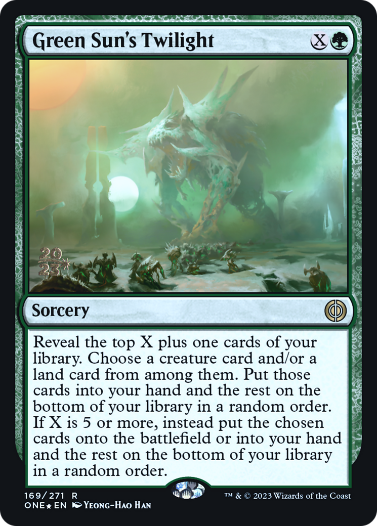 Green Sun's Twilight [Phyrexia: All Will Be One Prerelease Promos] | RetroPlay Games