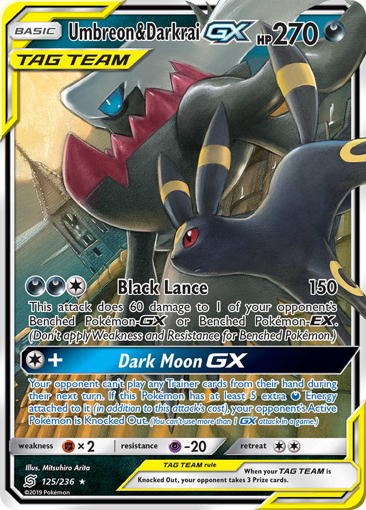 Umbreon & Darkrai GX (125/236) [Sun & Moon: Unified Minds] | RetroPlay Games