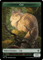 Drake // Cat Double-Sided Token [Murders at Karlov Manor Commander Tokens] | RetroPlay Games