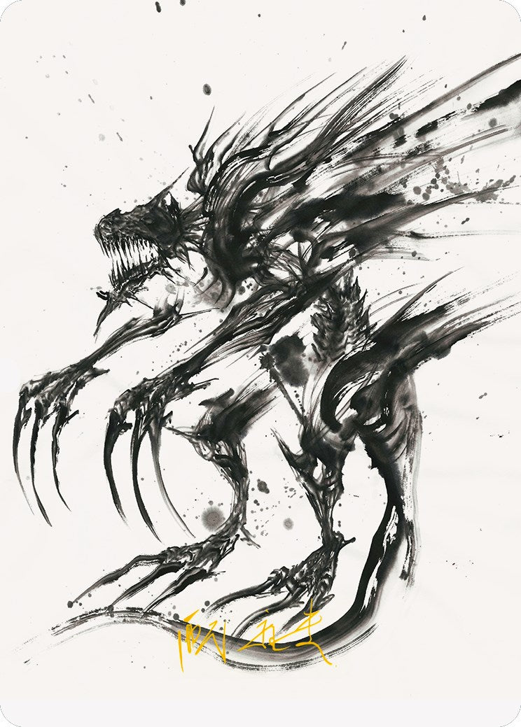 Phyrexian Obliterator Art Card (Gold-Stamped Signature) [Phyrexia: All Will Be One Art Series] | RetroPlay Games