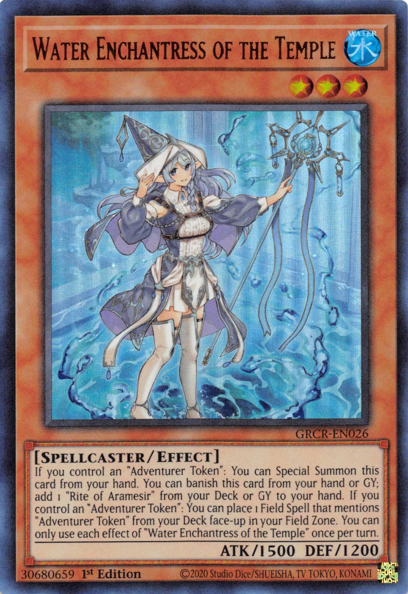 Water Enchantress of the Temple [GRCR-EN026] Ultra Rare | RetroPlay Games