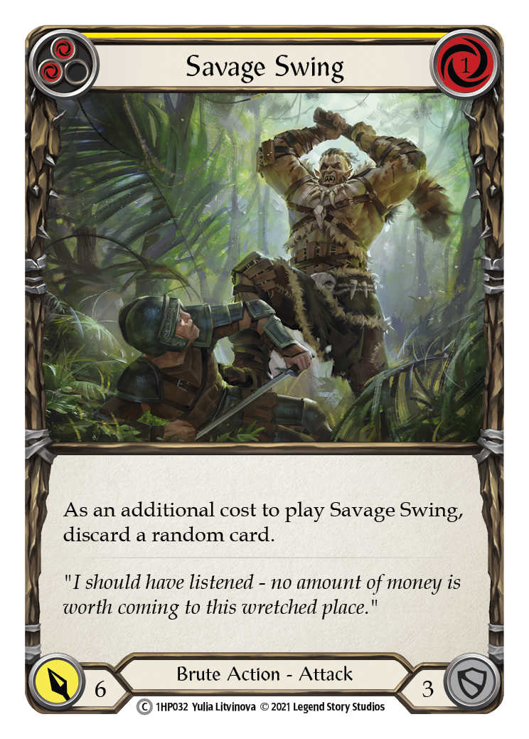 Savage Swing (Yellow) [1HP032] (History Pack 1) | RetroPlay Games