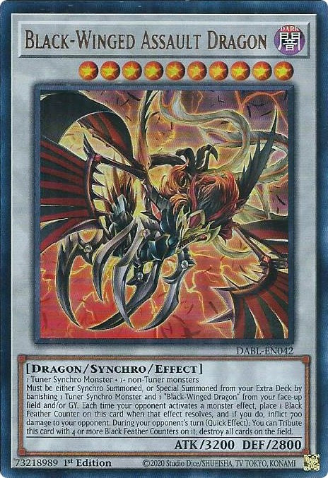 Black-Winged Assault Dragon [DABL-EN042] Ultra Rare | RetroPlay Games