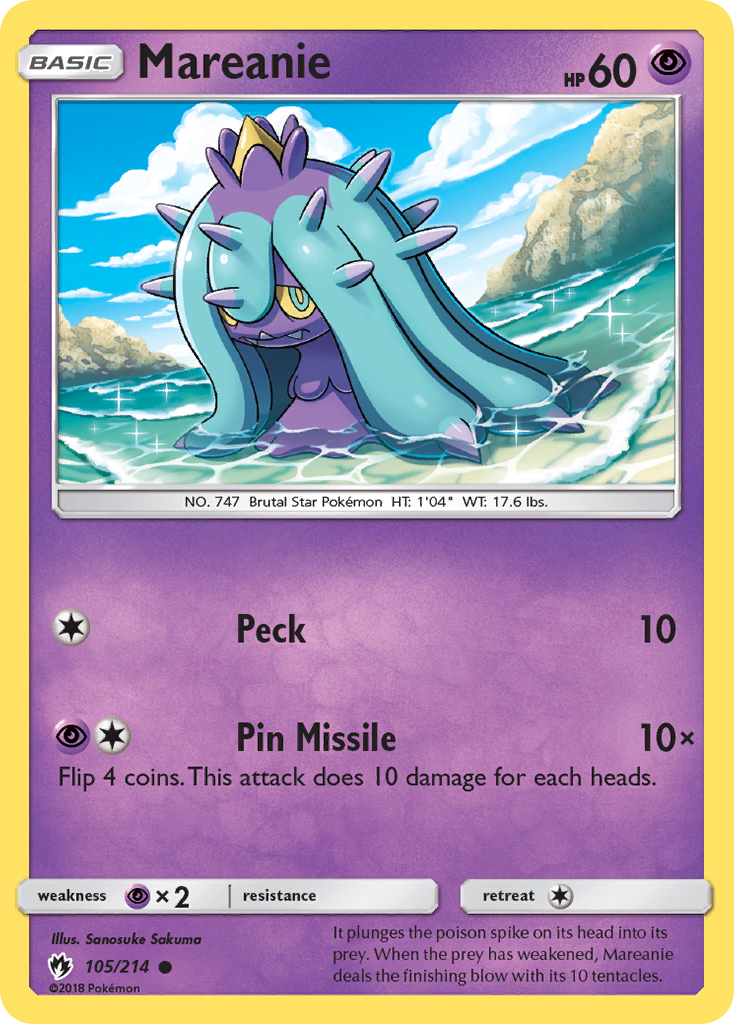 Mareanie (105/214) [Sun & Moon: Lost Thunder] | RetroPlay Games