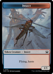 Soldier // Insect Double-Sided Token [March of the Machine Commander Tokens] | RetroPlay Games