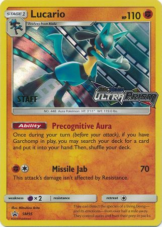 Lucario (SM95) (Staff Prerelease Promo) [Sun & Moon: Black Star Promos] | RetroPlay Games