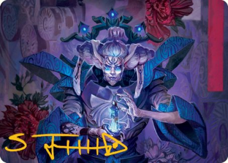 Tameshi, Reality Architect 1 Art Card (Gold-Stamped Signature) [Kamigawa: Neon Dynasty Art Series] | RetroPlay Games