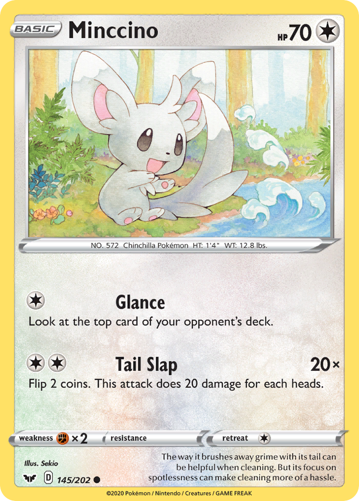 Minccino (145/202) [Sword & Shield: Base Set] | RetroPlay Games