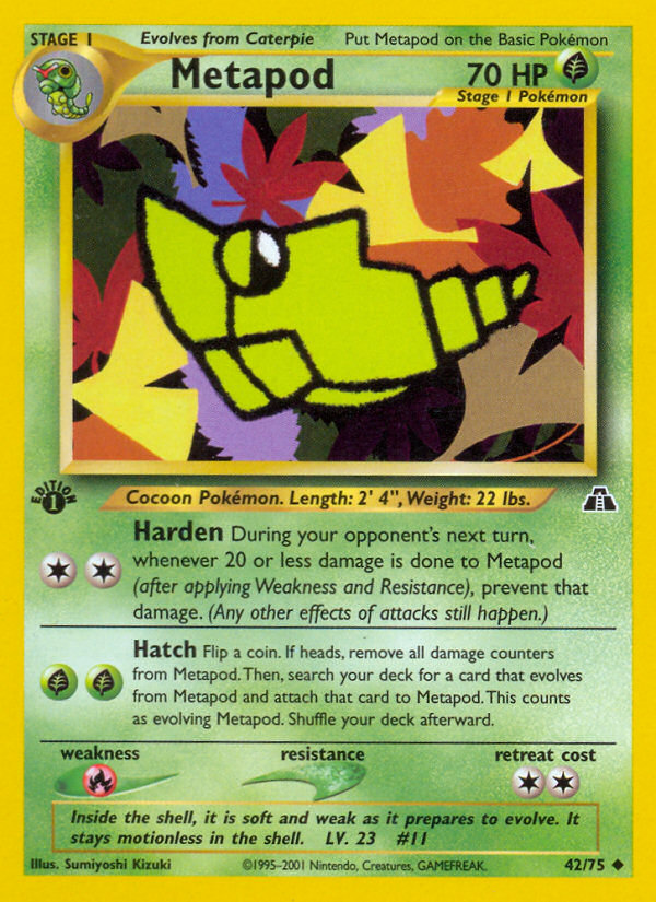 Metapod (42/75) [Neo Discovery 1st Edition] | RetroPlay Games