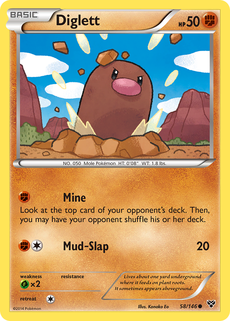 Diglett (58/146) [XY: Base Set] | RetroPlay Games