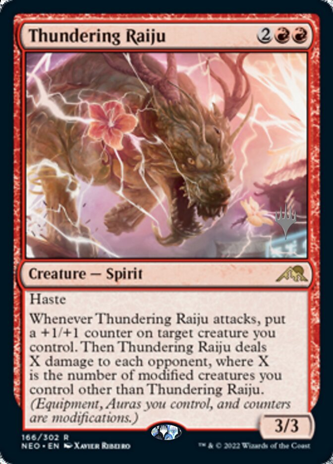 Thundering Raiju (Promo Pack) [Kamigawa: Neon Dynasty Promos] | RetroPlay Games