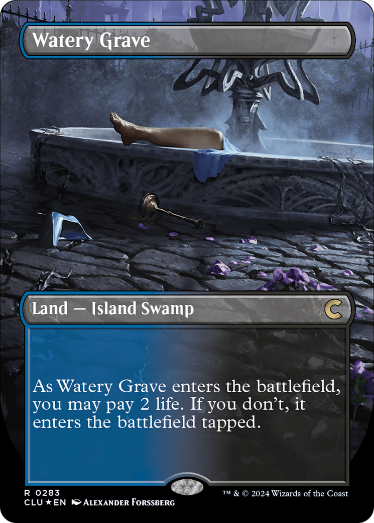 Watery Grave (Borderless) [Ravnica: Clue Edition] | RetroPlay Games