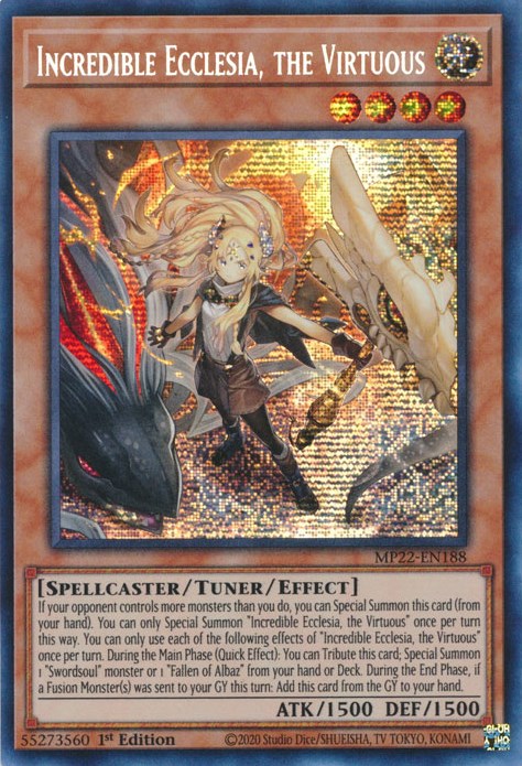 Incredible Ecclesia, the Virtuous [MP22-EN188] Prismatic Secret Rare | RetroPlay Games