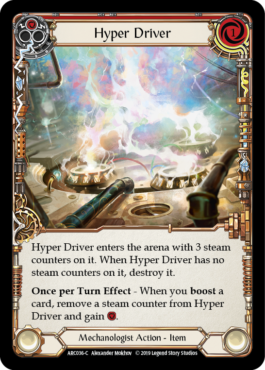 Hyper Driver [ARC036-C] (Arcane Rising)  1st Edition Rainbow Foil | RetroPlay Games