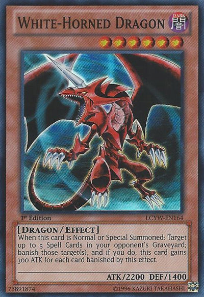 White-Horned Dragon [LCYW-EN164] Super Rare | RetroPlay Games