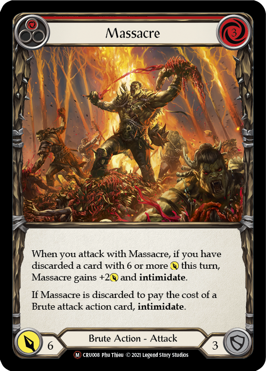 Massacre [U-CRU008] (Crucible of War Unlimited)  Unlimited Rainbow Foil | RetroPlay Games