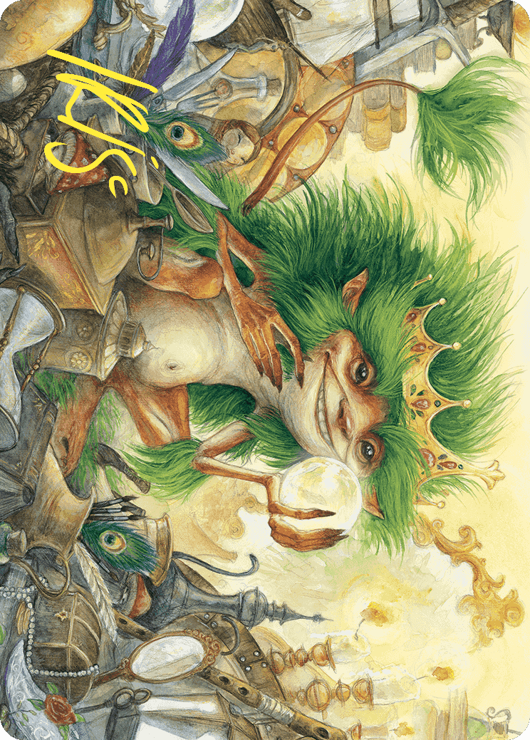 Knickknack Ouphe Art Card (Gold-Stamped Signature) [Wilds of Eldraine Art Series] | RetroPlay Games
