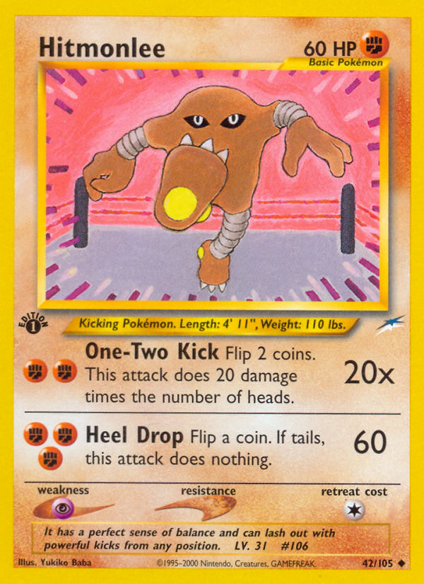 Hitmonlee (42/105) [Neo Destiny 1st Edition] | RetroPlay Games