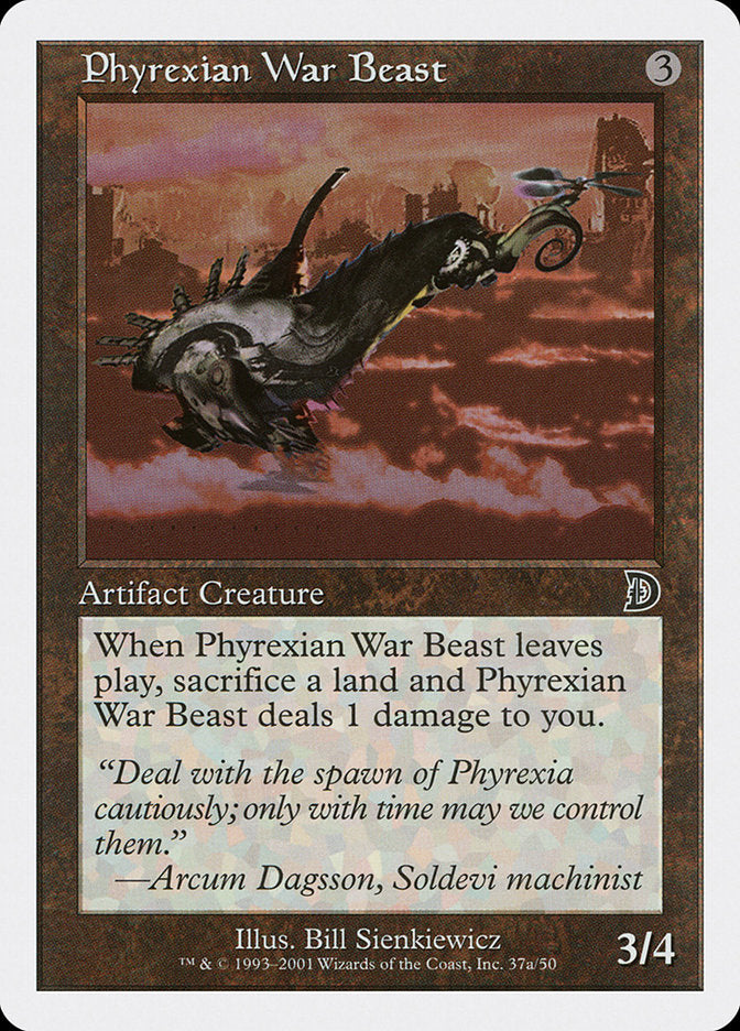 Phyrexian War Beast (Signature on Left) [Deckmasters] | RetroPlay Games
