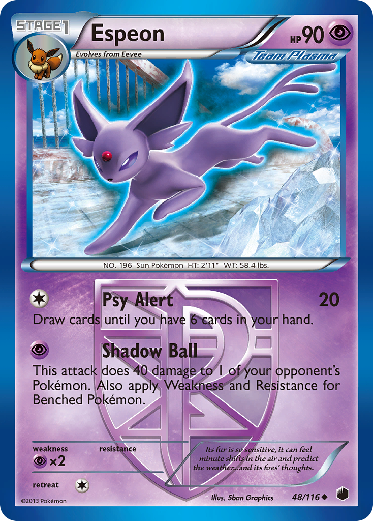 Espeon (48/116) [Black & White: Plasma Freeze] | RetroPlay Games