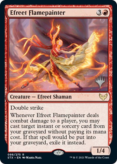 Efreet Flamepainter (Promo Pack) [Strixhaven: School of Mages Promos] | RetroPlay Games