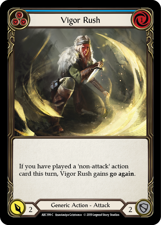 Vigor Rush (Blue) [ARC199-C] (Arcane Rising)  1st Edition Normal | RetroPlay Games