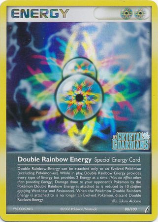 Double Rainbow Energy (88/100) (Stamped) [EX: Crystal Guardians] | RetroPlay Games